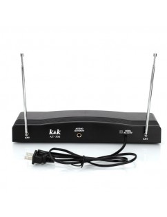 [US-W]AT-306 Wireless Dual Handheld Microphone KTV Bar Stage Equipment Black